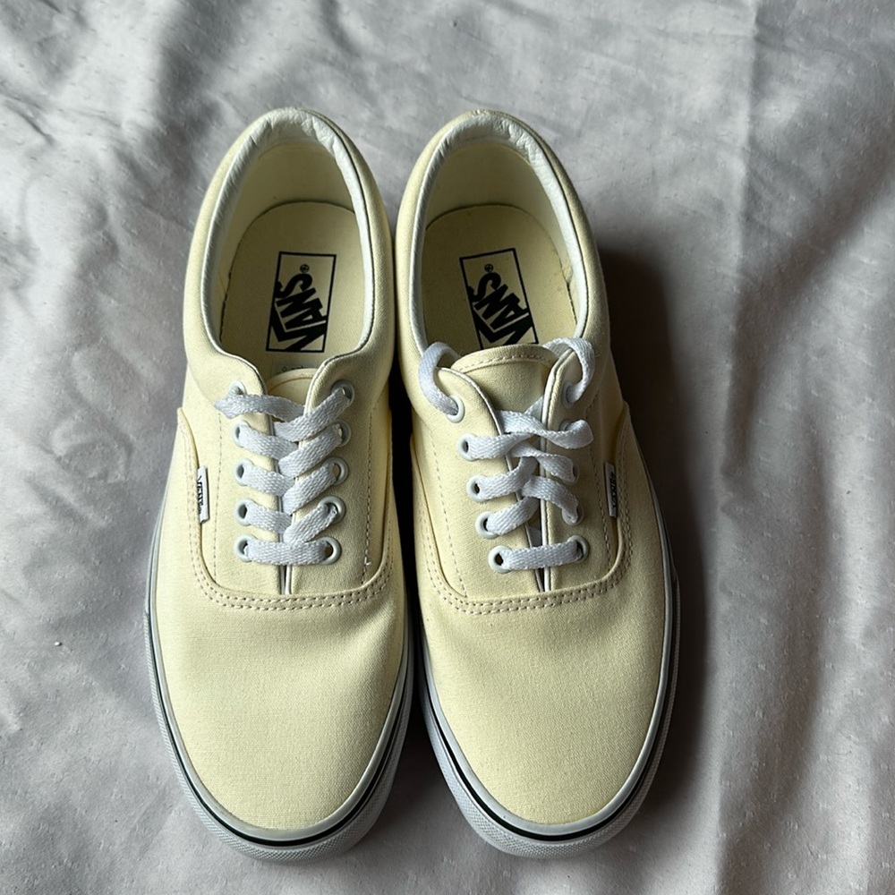 Light Yellow Low Top Vans